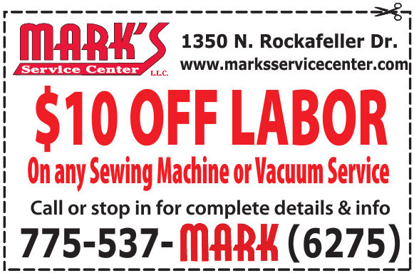 $10 OFF LABOR On any Sewing Machine or Vacuum Service